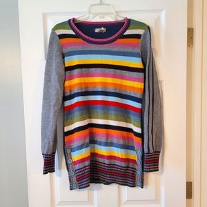 Vibrant Multicolor Tunic Sweater